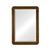 Jonathan Charles Dark Oak Rect Mirror with Carved Rosette ( 493116 )