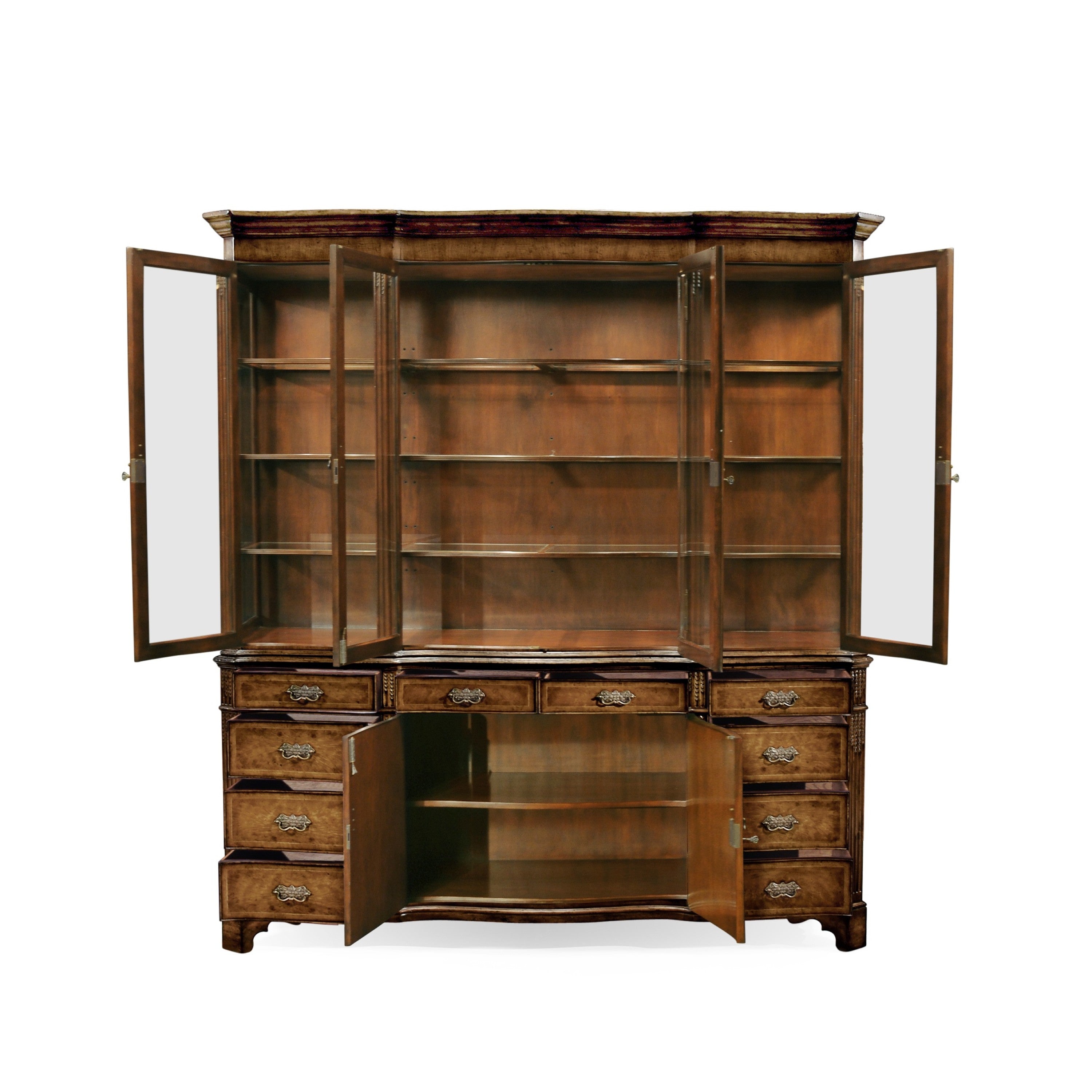 Jonathan Charles Serpentine Architrave China Cabinet ( 493126-CWM )