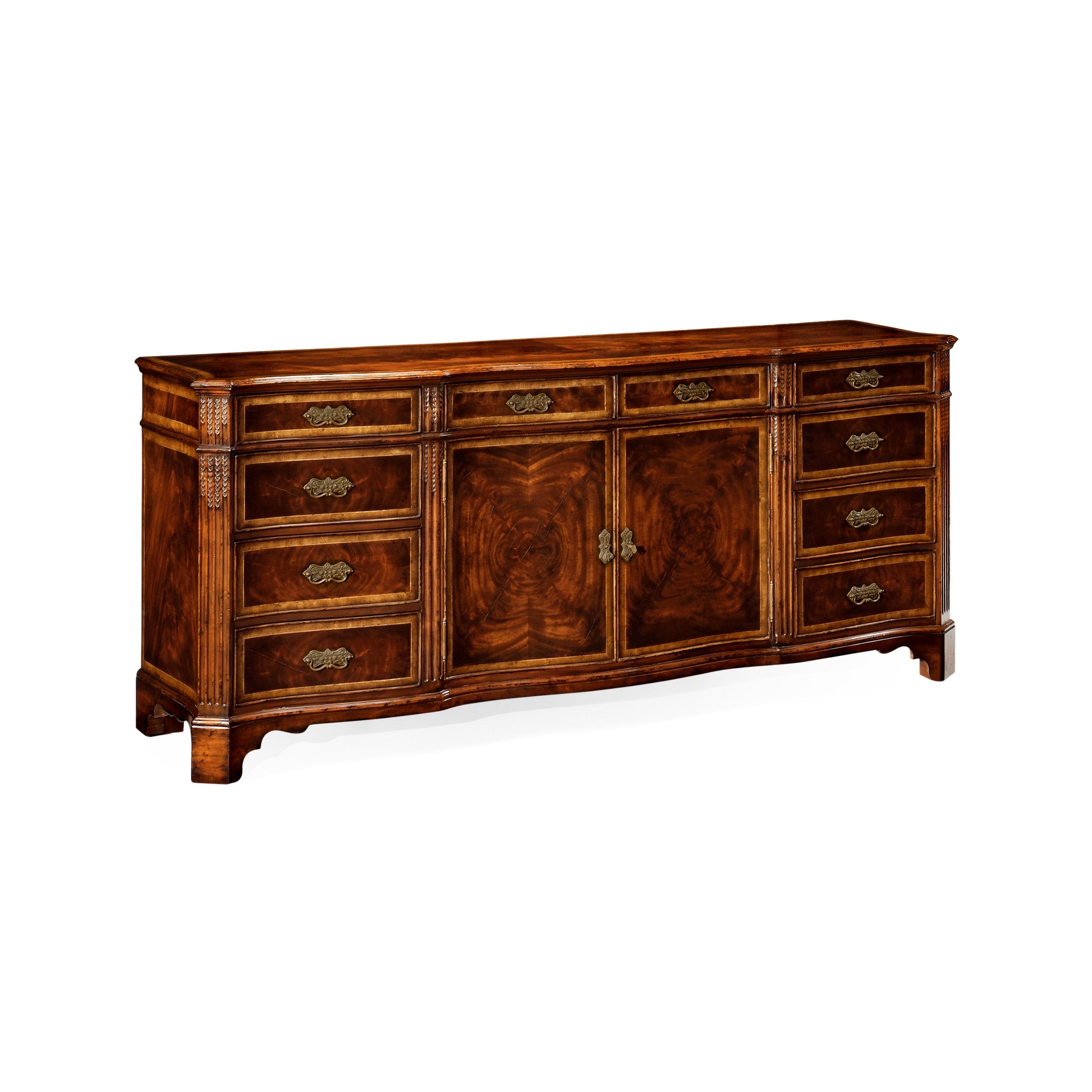 Jonathan Charles Mahogany Double Serpentine Sideboard ( 493134-MAH )