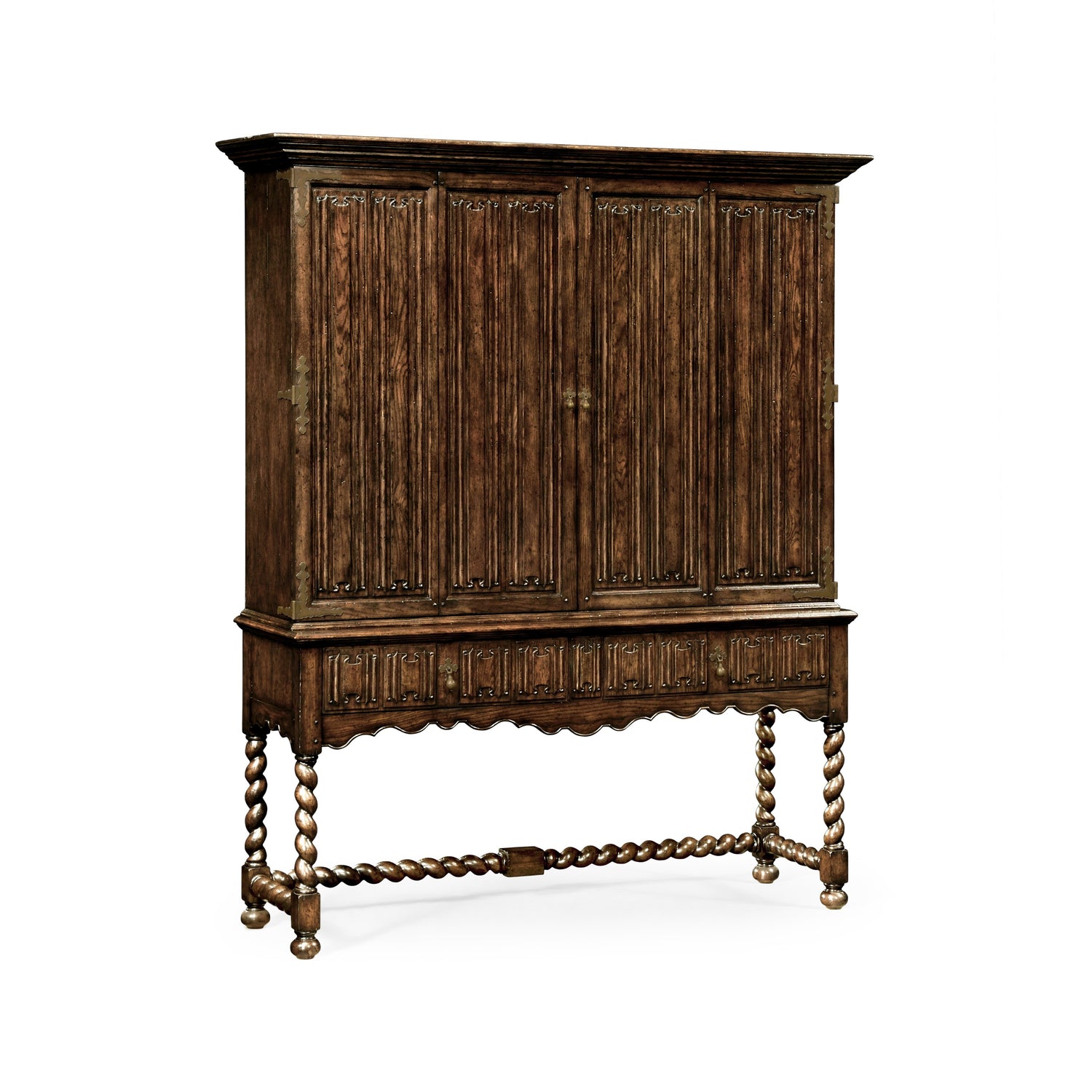 Jonathan Charles Elizabethan Style Dark Oak TV Cabinet ( 493146-TDO )