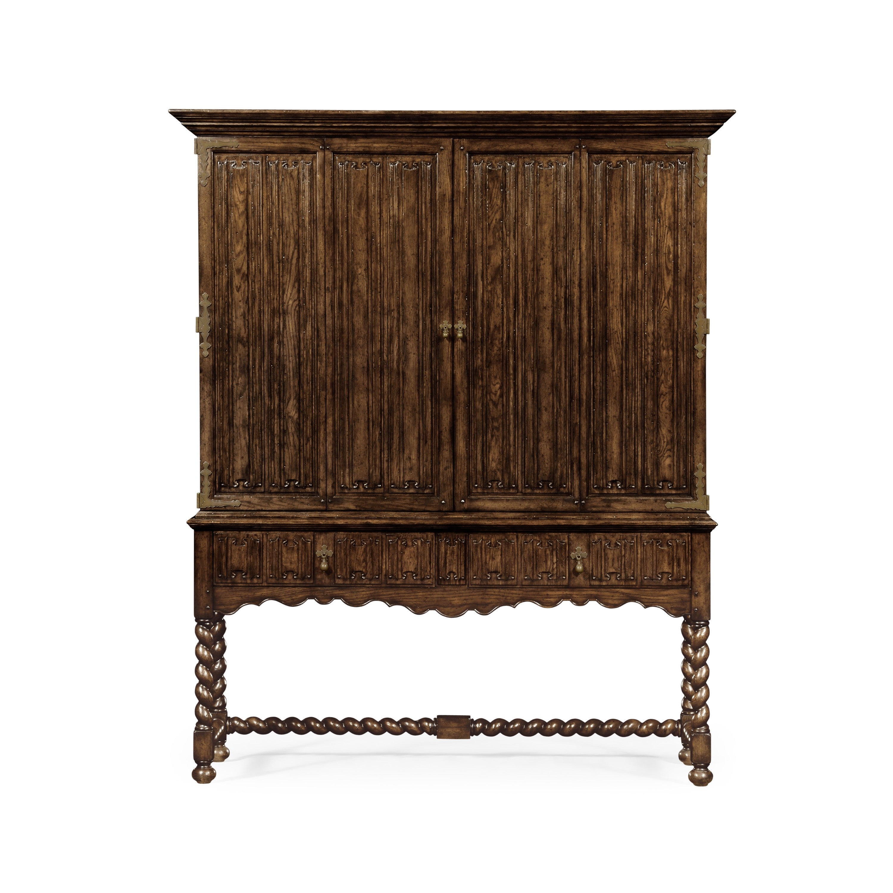 Jonathan Charles Elizabethan Style Dark Oak TV Cabinet ( 493146-TDO )