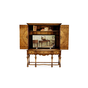Jonathan Charles Burl Walnut & Seaweed TV Cabinet ( 493149-BWM )