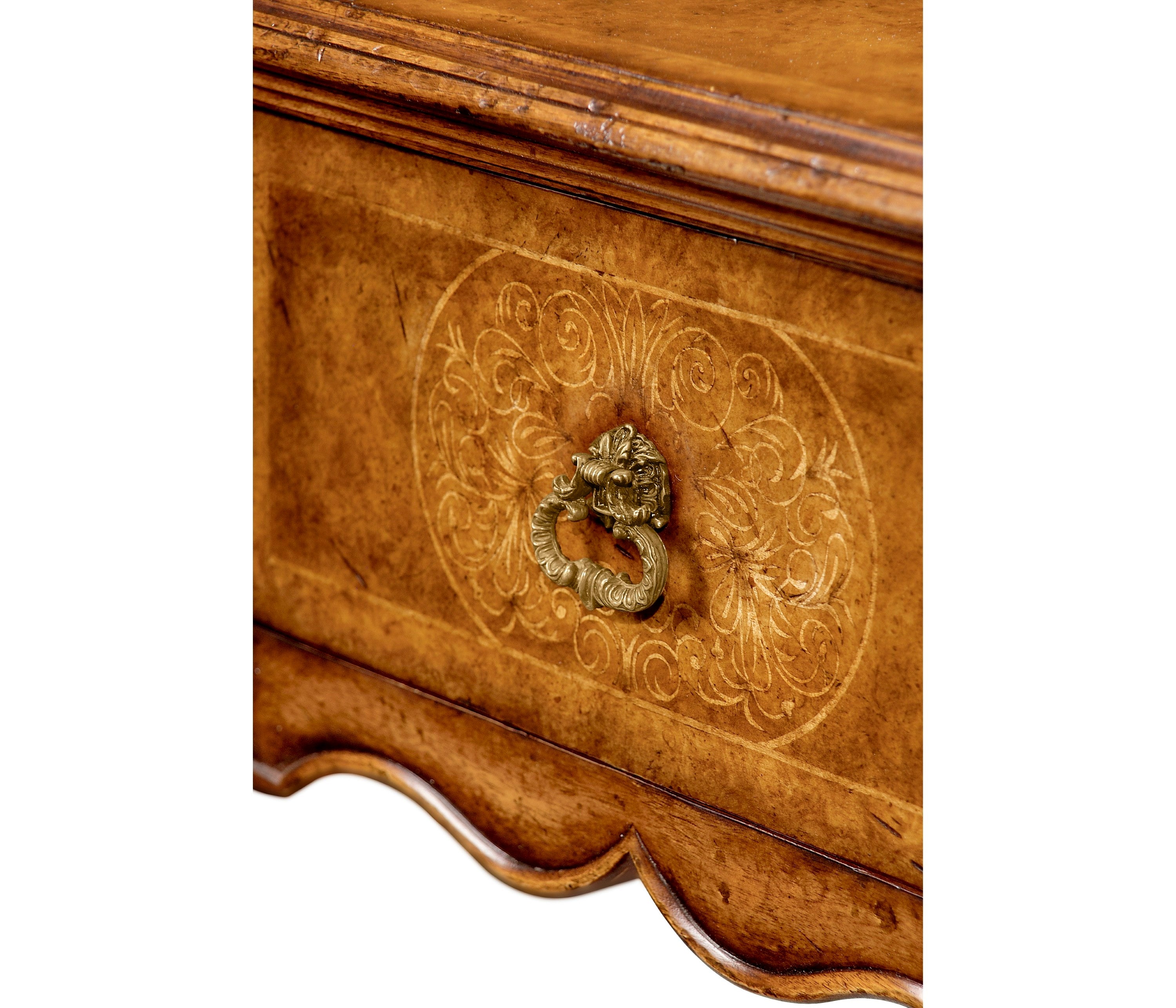Jonathan Charles Burl Walnut & Seaweed TV Cabinet ( 493149-BWM )