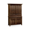 Jonathan Charles Linenfold Dark Oak TV Cabinet ( 493177-TDO )