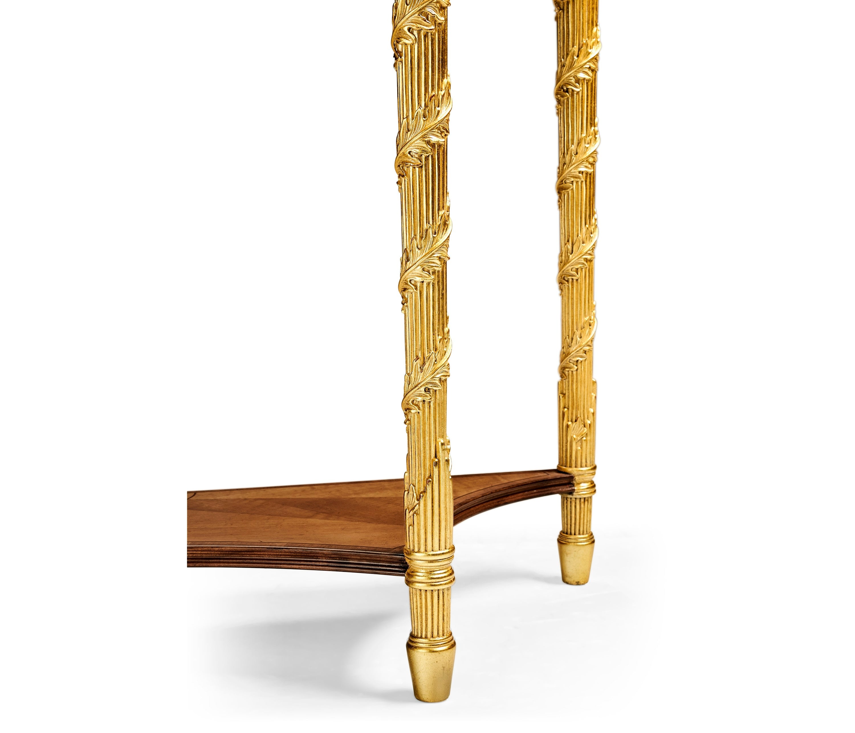 Jonathan Charles Small Gilded Console with Shelf ( 493208-GIL )