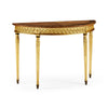 Jonathan Charles Gilded Demilune Console ( 493226-GIL )
