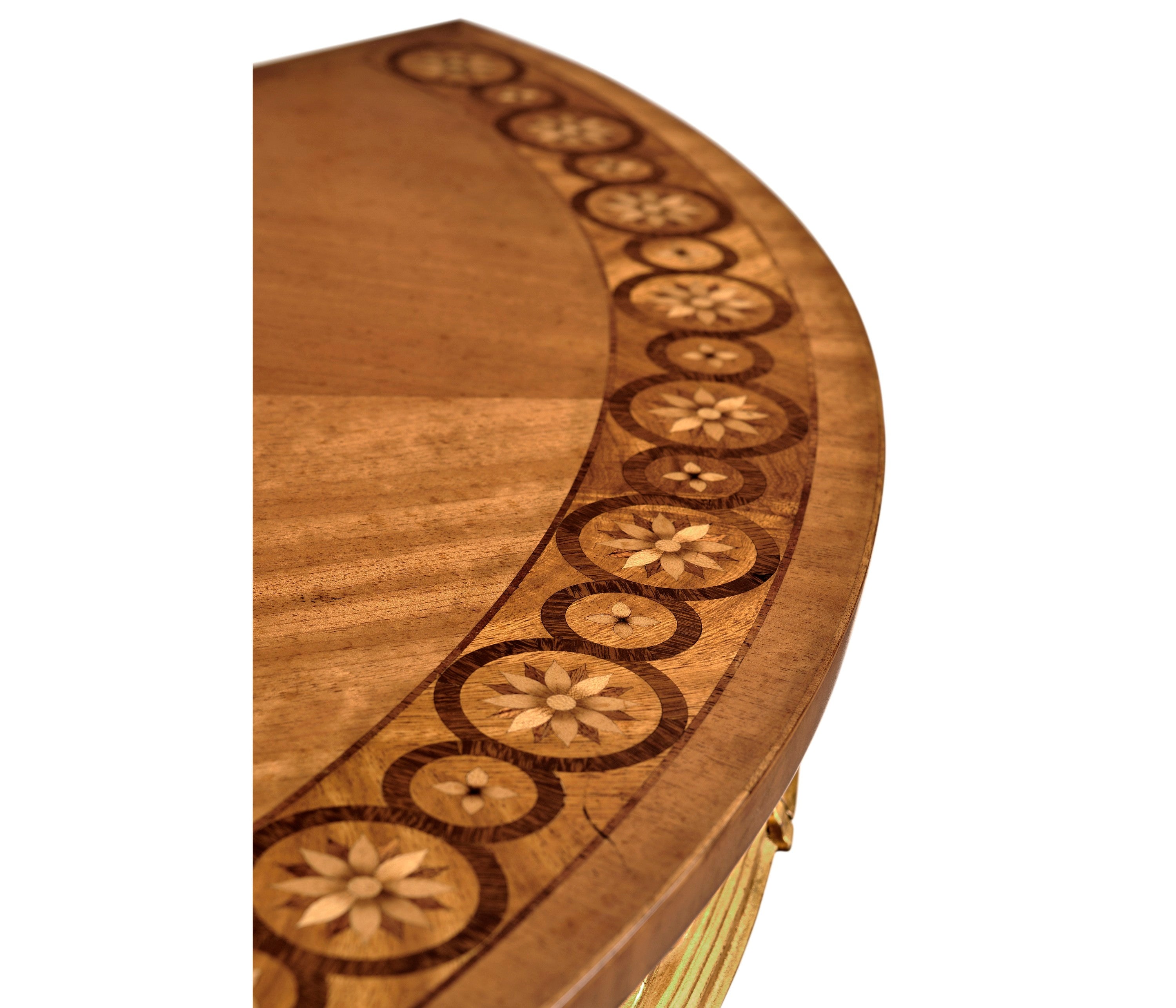 Jonathan Charles Gilded Demilune Console ( 493226-GIL )