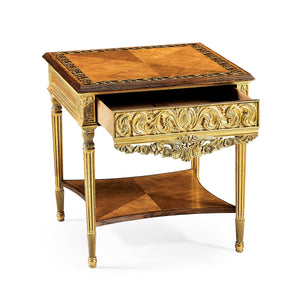 Jonathan Charles Louis XIV Style Square Side Table ( 493286-GIL )