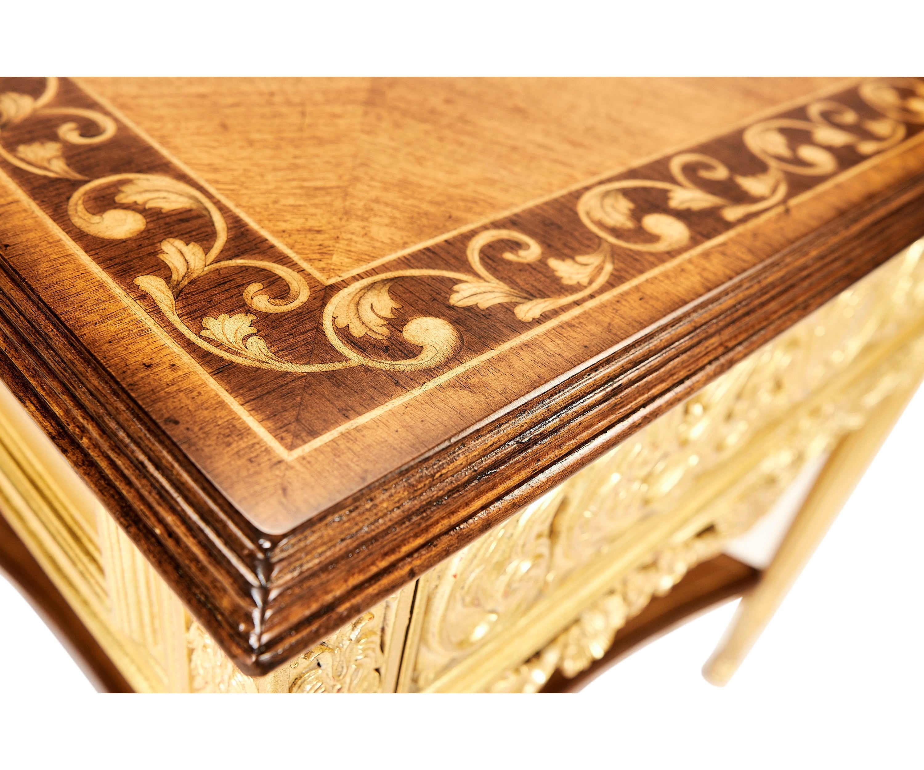 Jonathan Charles Louis XIV Style Square Side Table ( 493286-GIL )