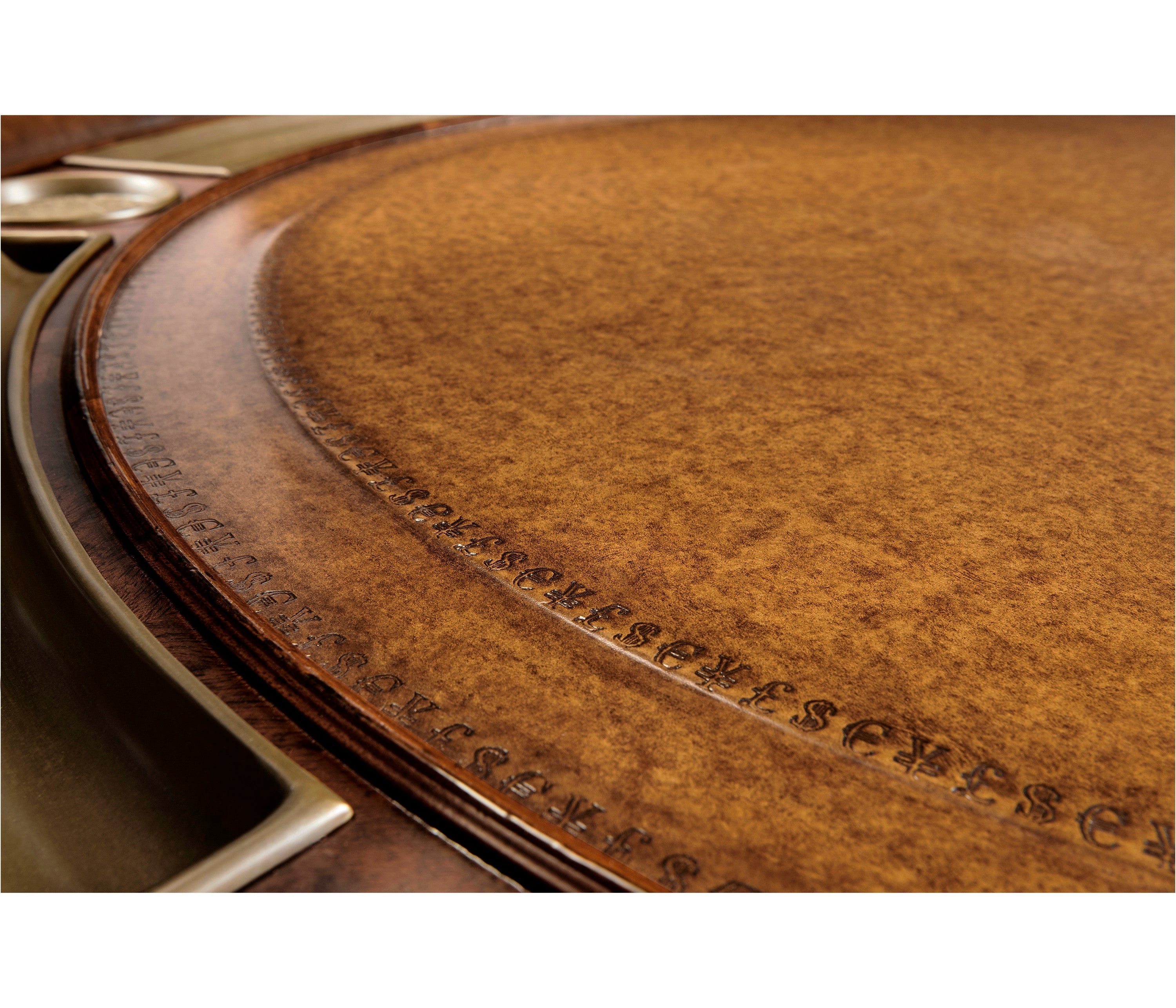 Jonathan Charles Mahogany Round Poker Table