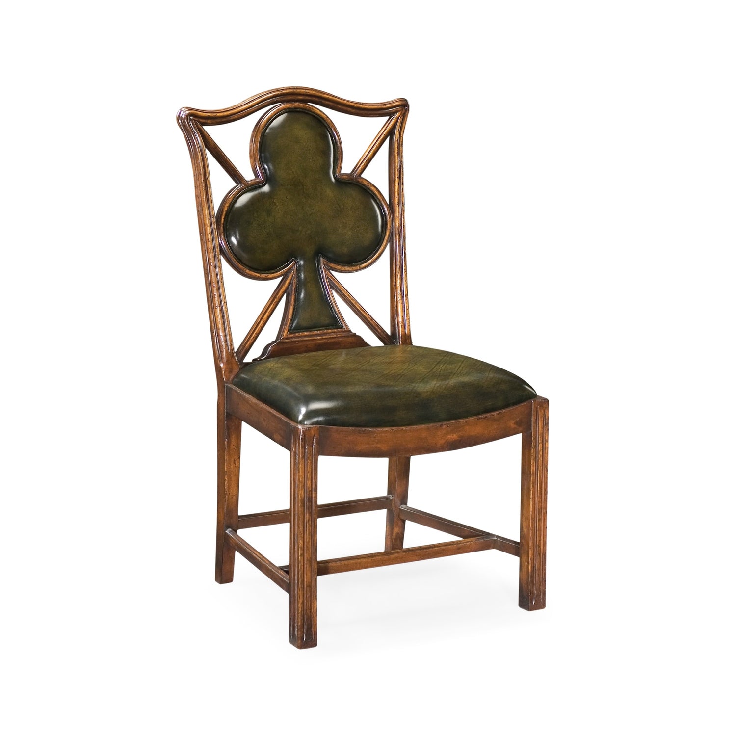 Jonathan Charles Playing Card "Club" Side Chair ( 493360-SC-WAL-L007 )