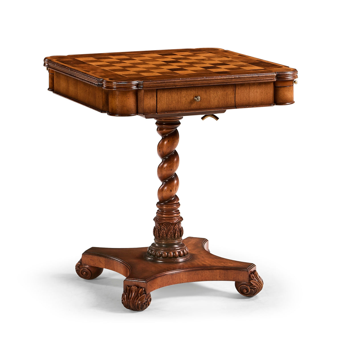 Jonathan Charles Oyster Veneer Games Table ( 493501-WAL )