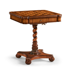 Jonathan Charles Oyster Veneer Games Table ( 493501-WAL )
