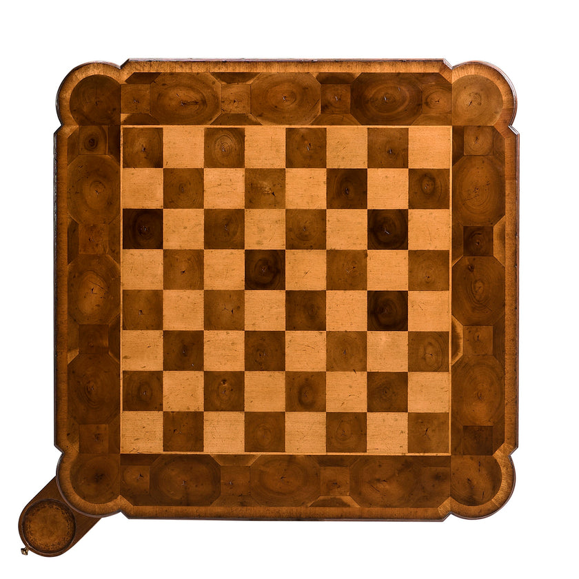 Jonathan Charles Oyster Veneer Games Table ( 493501-WAL )