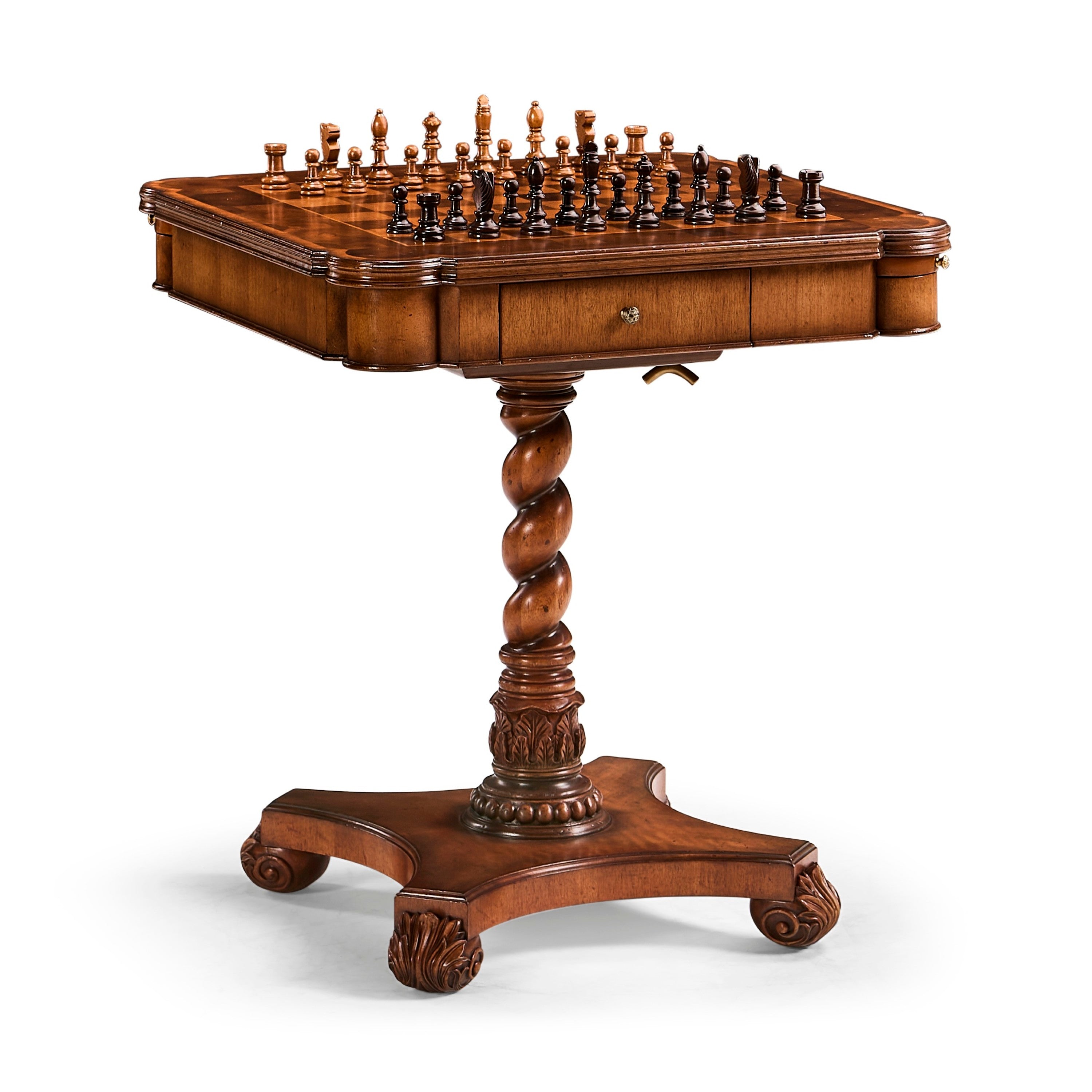 Jonathan Charles Oyster Veneer Games Table ( 493501-WAL )