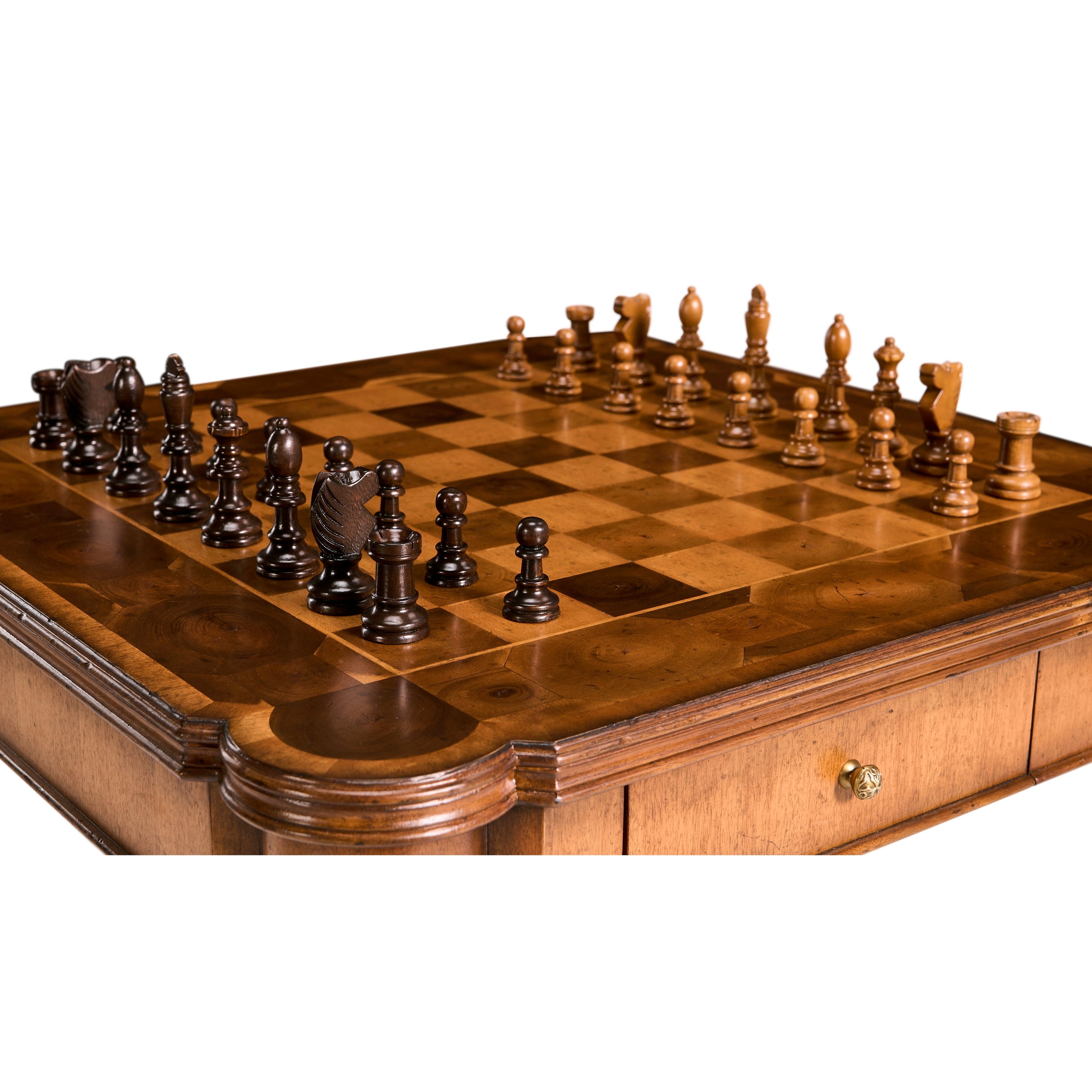 Jonathan Charles Oyster Veneer Games Table ( 493501-WAL )