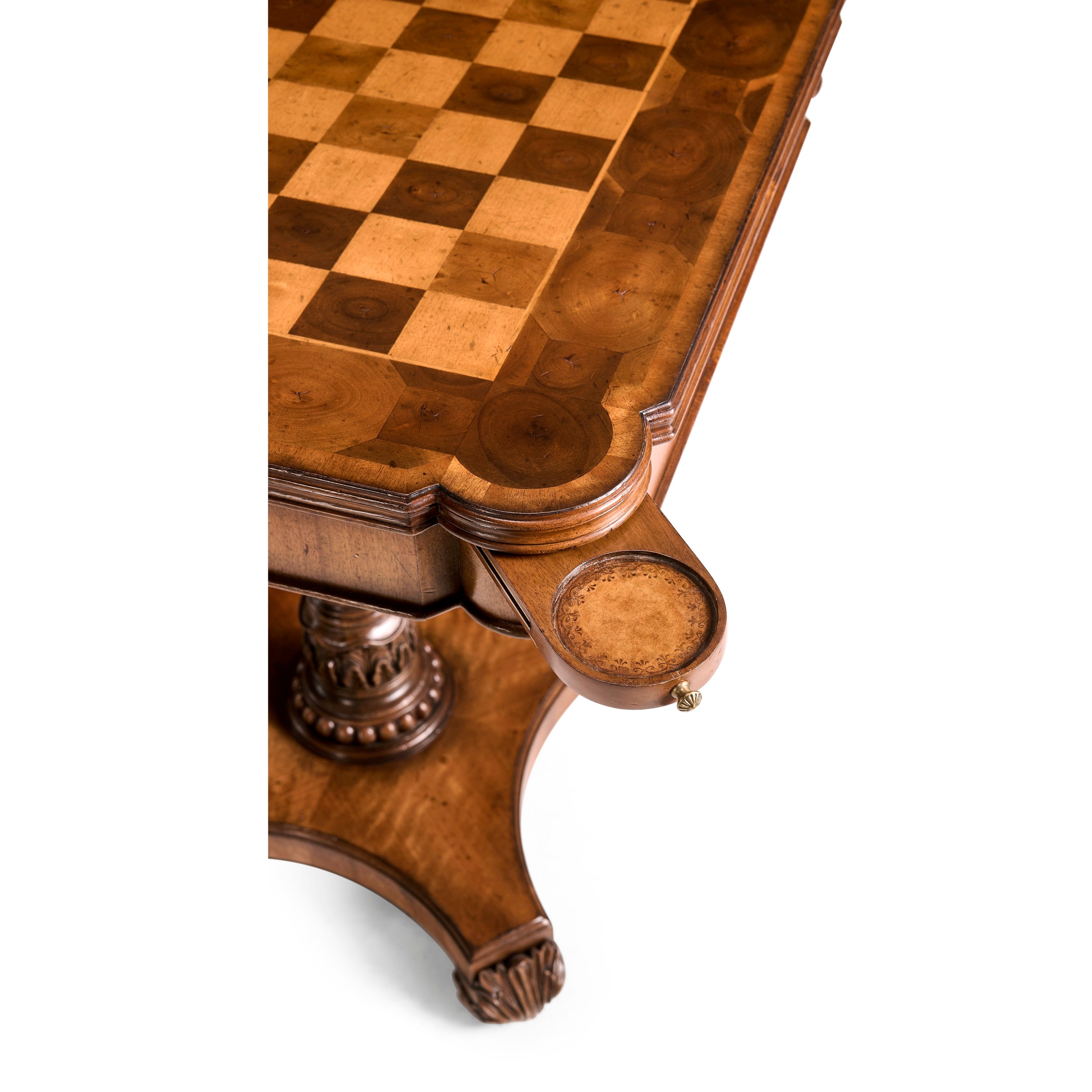 Jonathan Charles Oyster Veneer Games Table ( 493501-WAL )