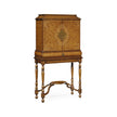 Jonathan Charles Walnut & Seaweed Collectors Cabinet ( 493584-BWM )