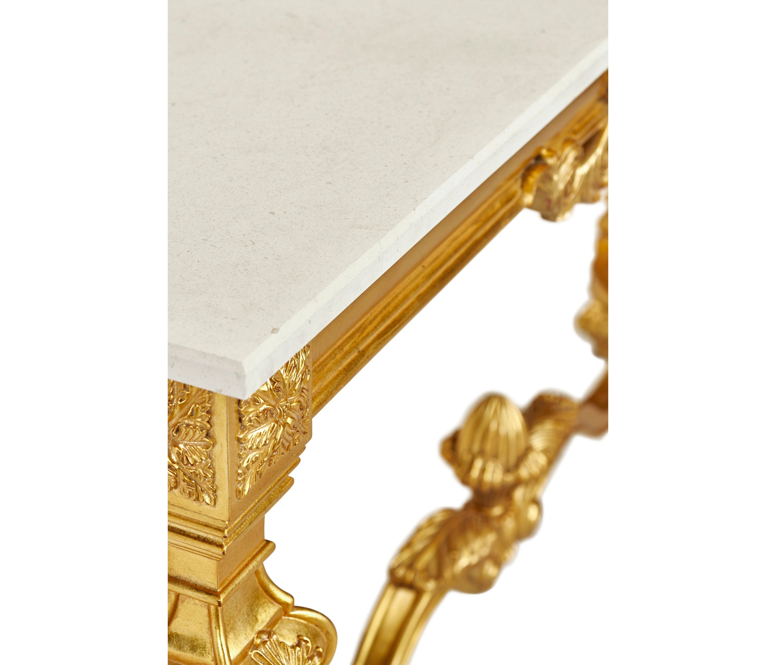 Jonathan Charles Marble Topped Baroque Gilded Console ( 493558-GIL )