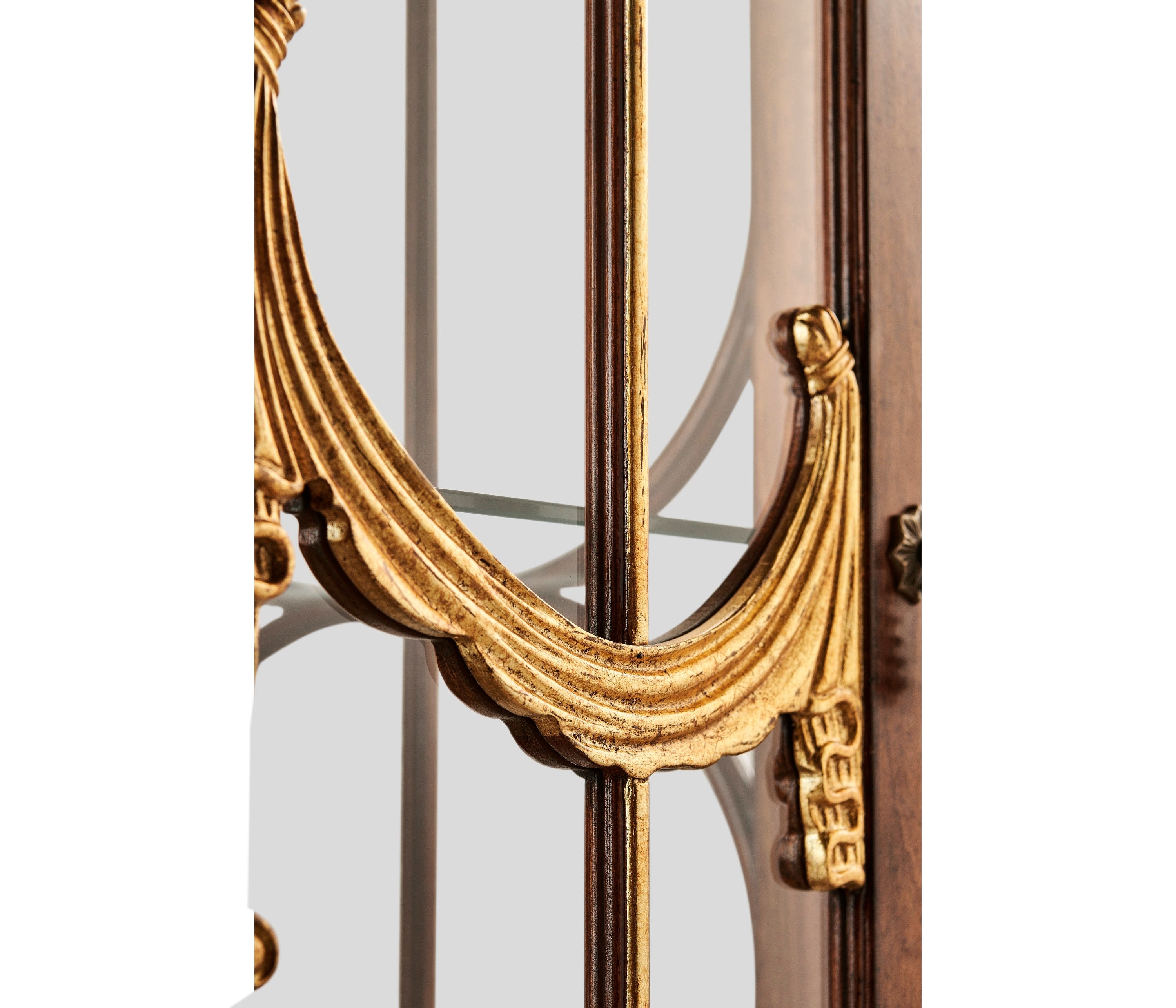 Jonathan Charles Narrow Satinwood Display Cabinet ( 493585-SAM )