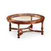 Jonathan Charles Circular Oyster & Eglomise Coffee Table ( 493849-WAL )