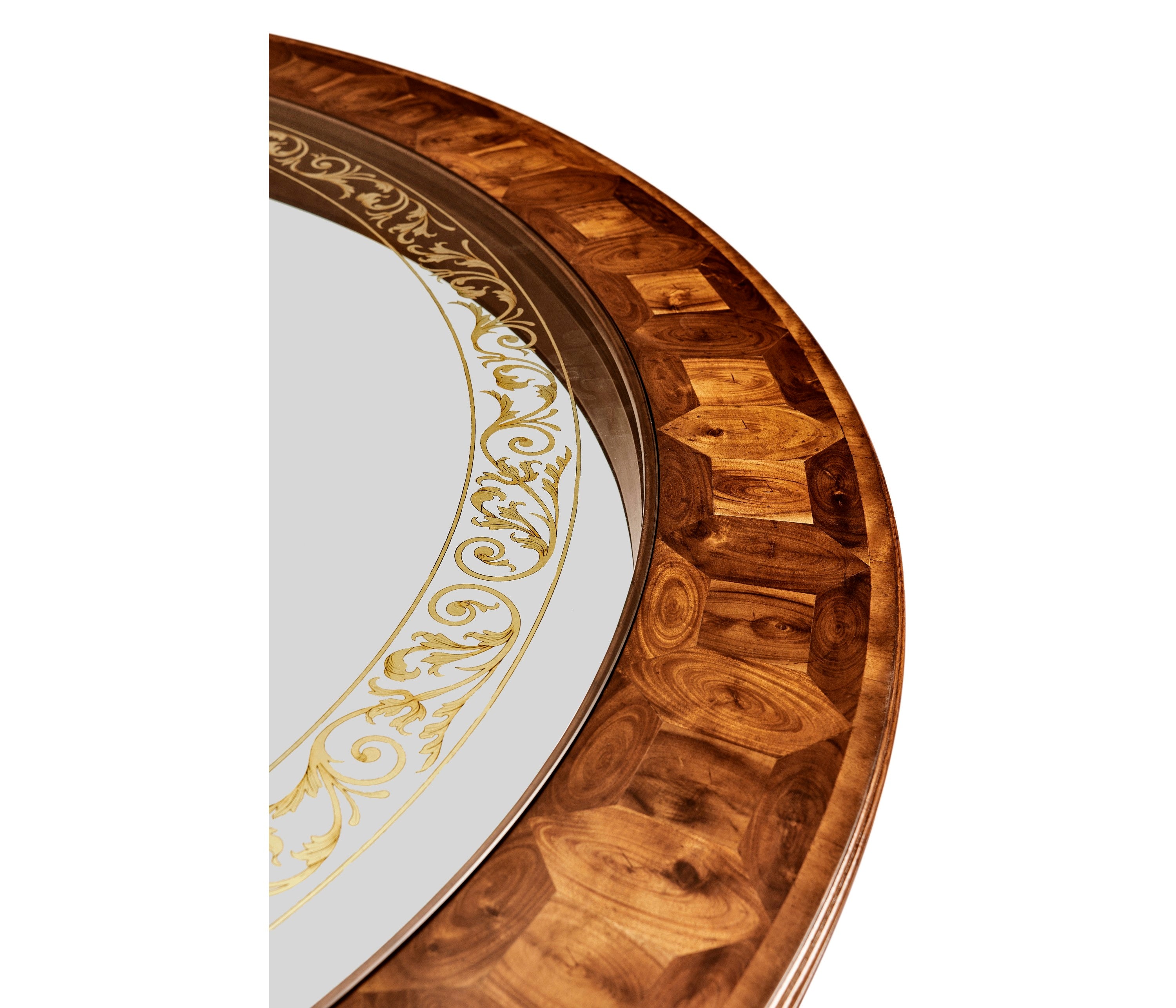 Jonathan Charles Circular Oyster & Eglomise Coffee Table ( 493849-WAL )