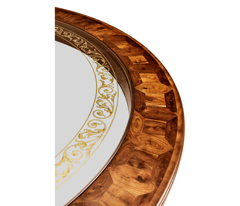 Jonathan Charles Circular Oyster & Eglomise Coffee Table ( 493849-WAL )