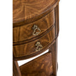 Jonathan Charles Crotch Walnut Demilune Narrow Tables ( 493929-CWM )