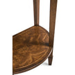 Jonathan Charles Crotch Walnut Demilune Narrow Tables ( 493929-CWM )