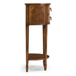 Jonathan Charles Crotch Walnut Demilune Narrow Tables ( 493929-CWM )