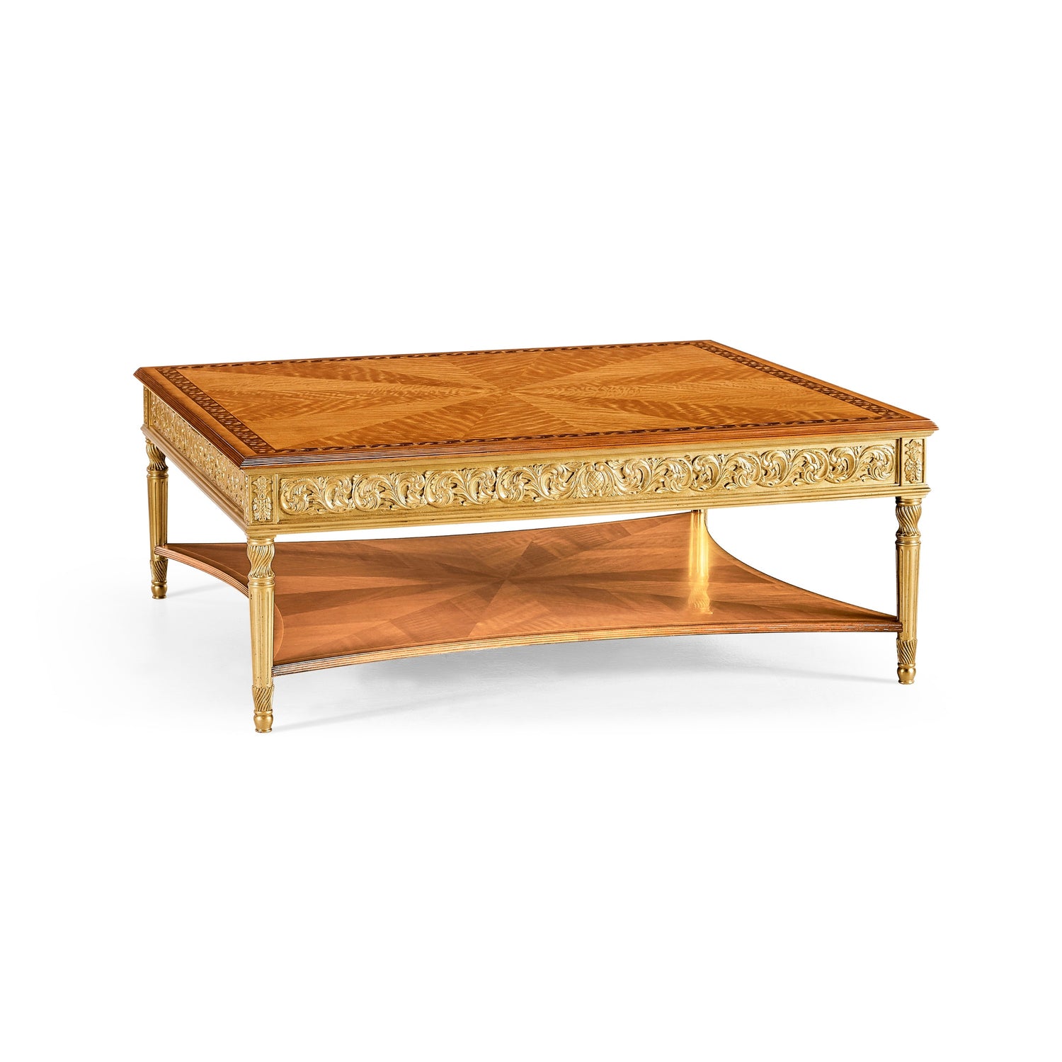 Jonathan Charles Louis XIV Style Square Coffee Table ( 494143-GIL )