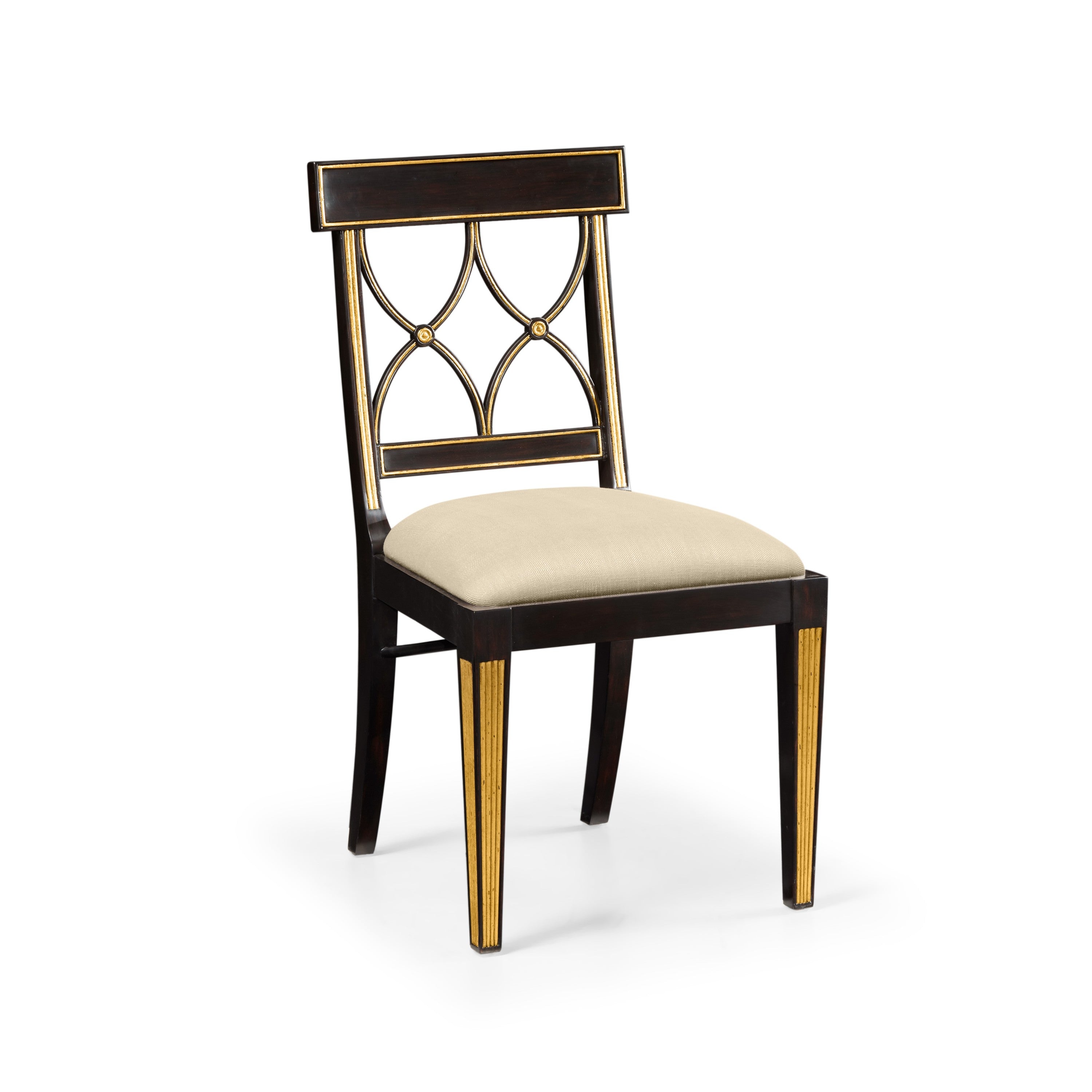 Jonathan Charles Regency Black Curved Back Side Chair