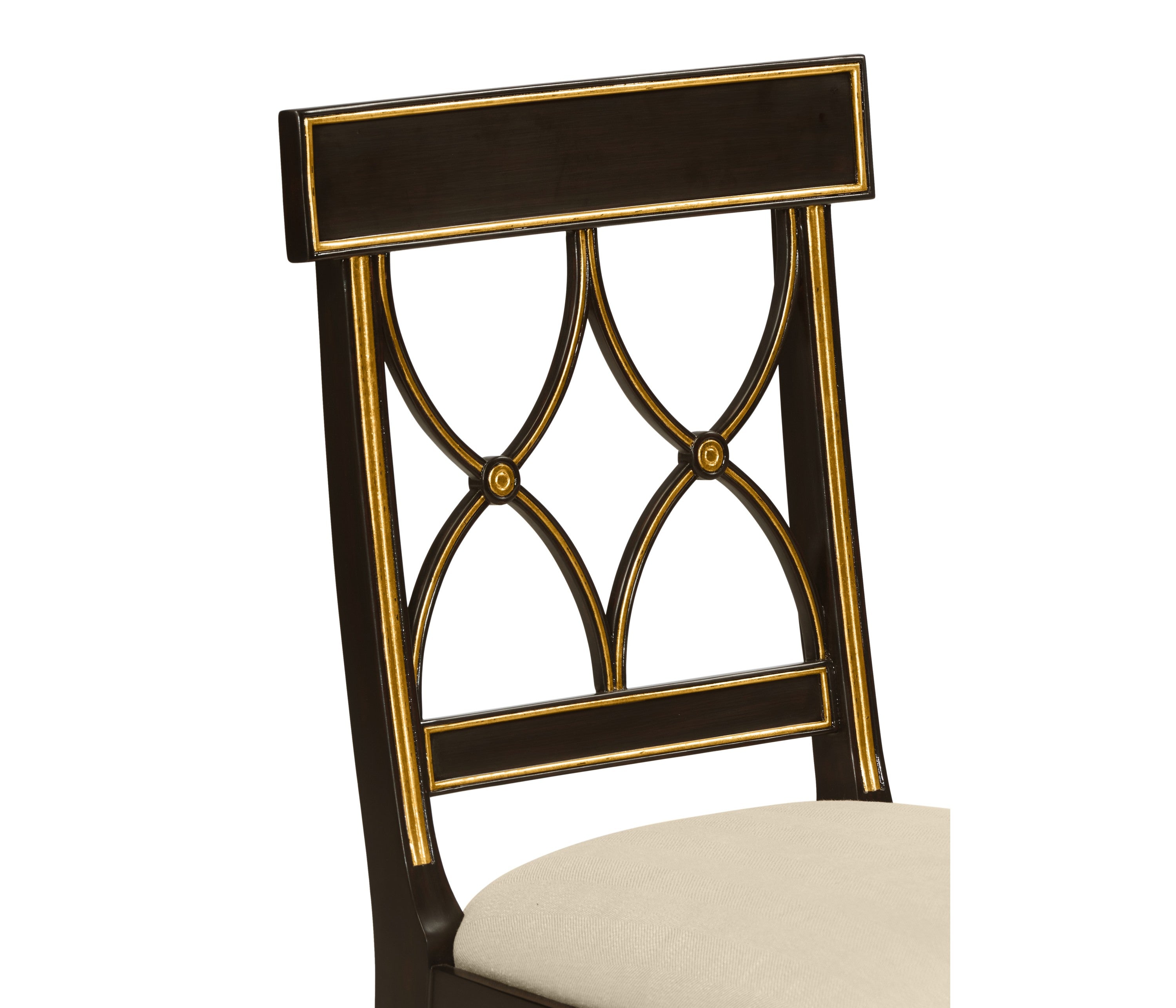 Jonathan Charles Regency Black Curved Back Side Chair