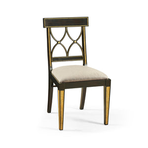 Jonathan Charles Regency Black Curved Back Side Chair