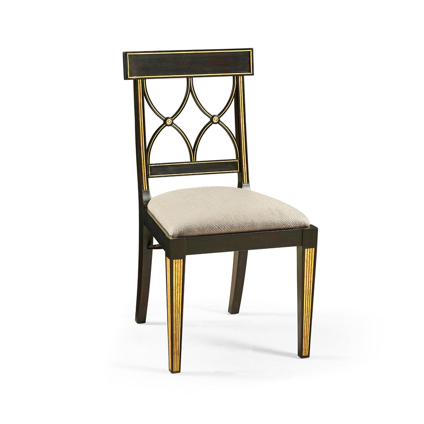 Jonathan Charles Regency Black Curved Back Side Chair