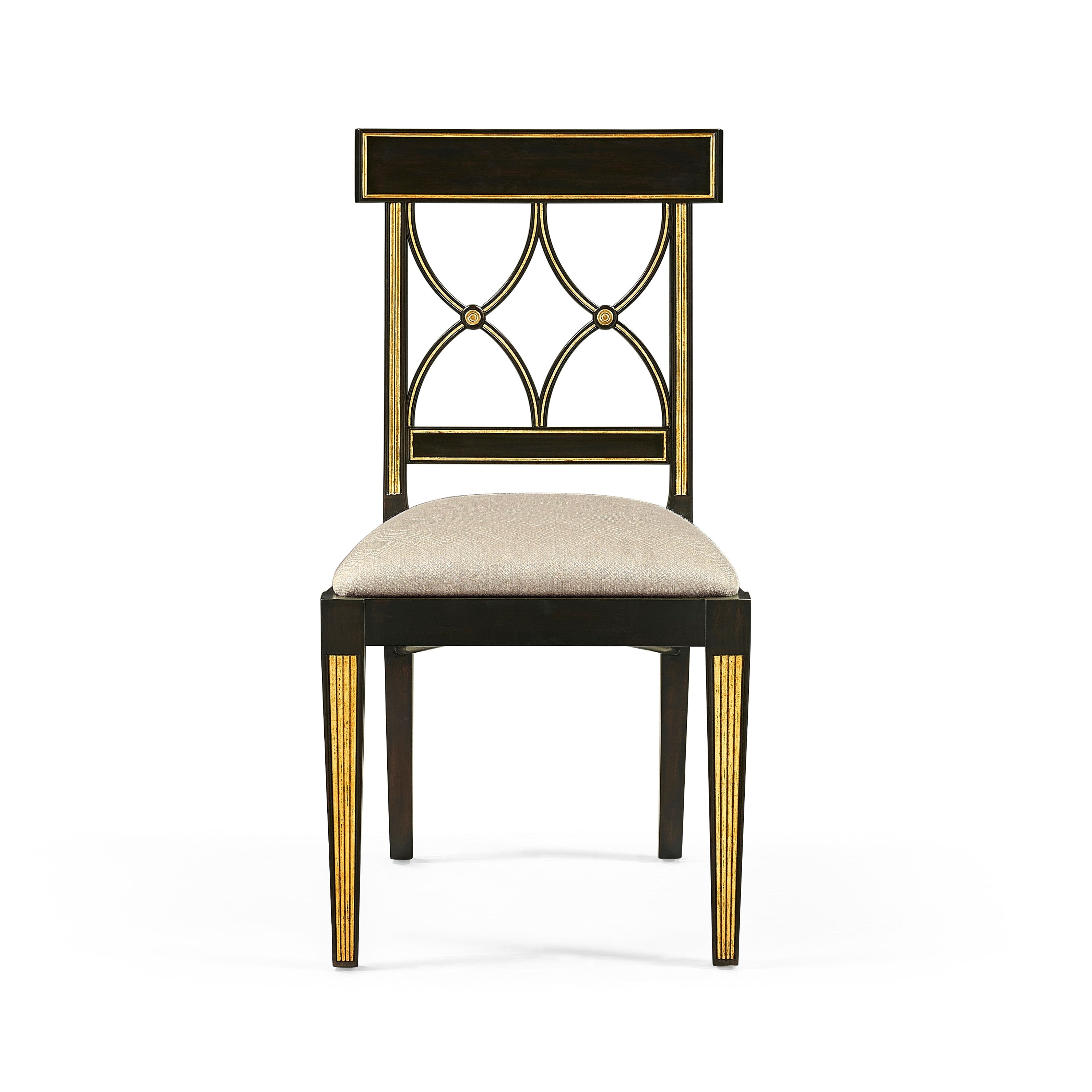 Jonathan Charles Regency Black Curved Back Side Chair
