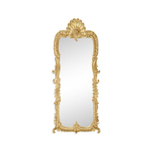Jonathan Charles Tall Gilded Mirror with Scallop Shell ( 494373-GIL )