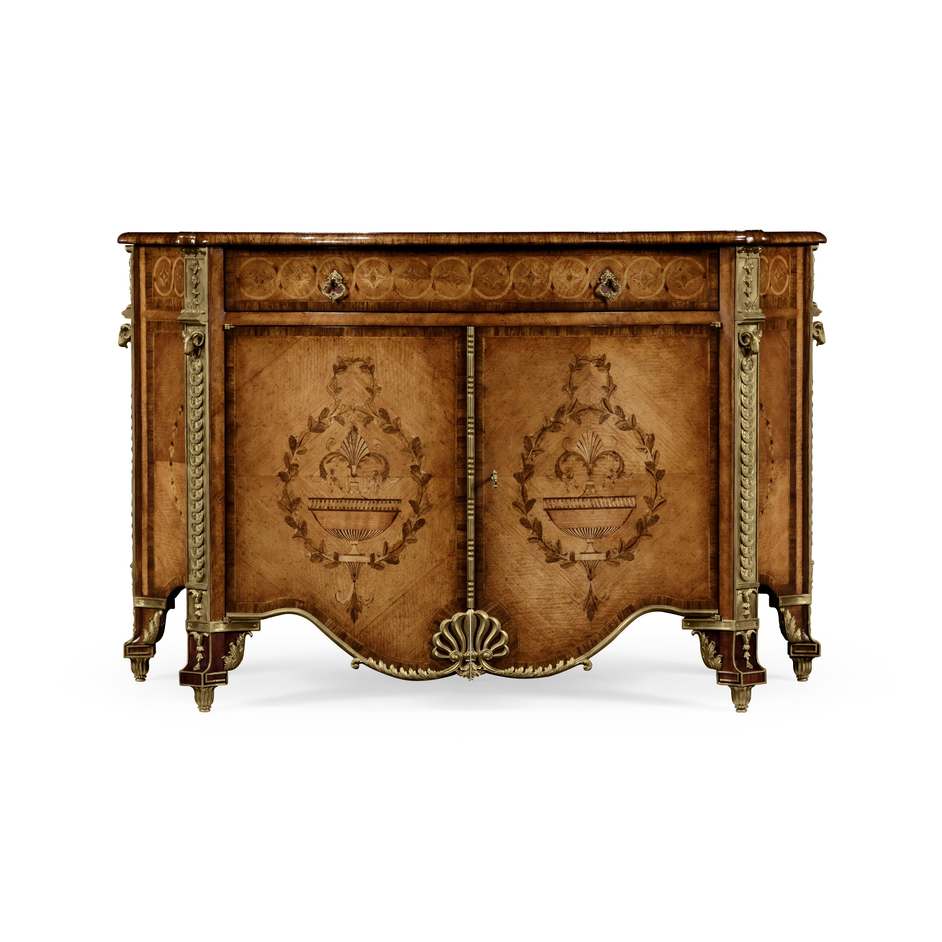 Jonathan Charles Chippendale Style Cabinet Chest Drawers