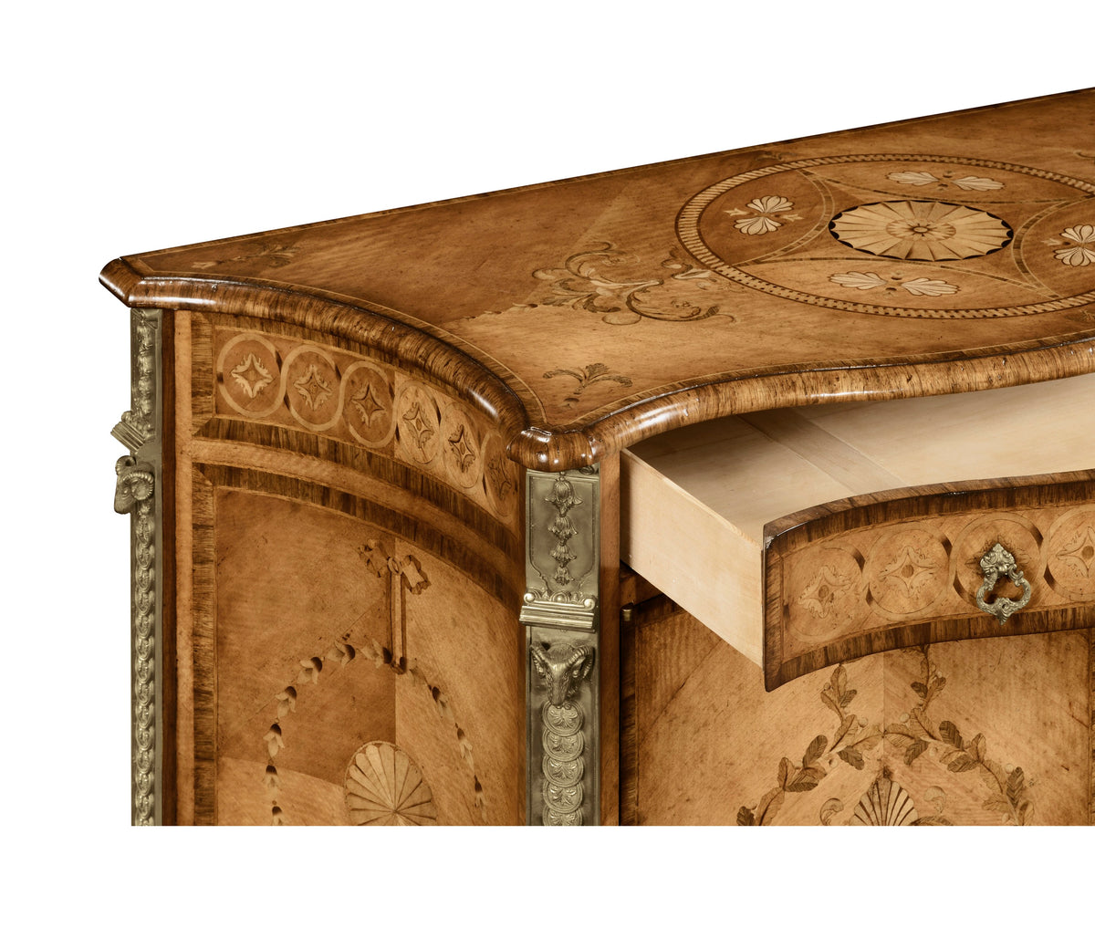 Jonathan Charles Chippendale Style Cabinet Chest Drawers