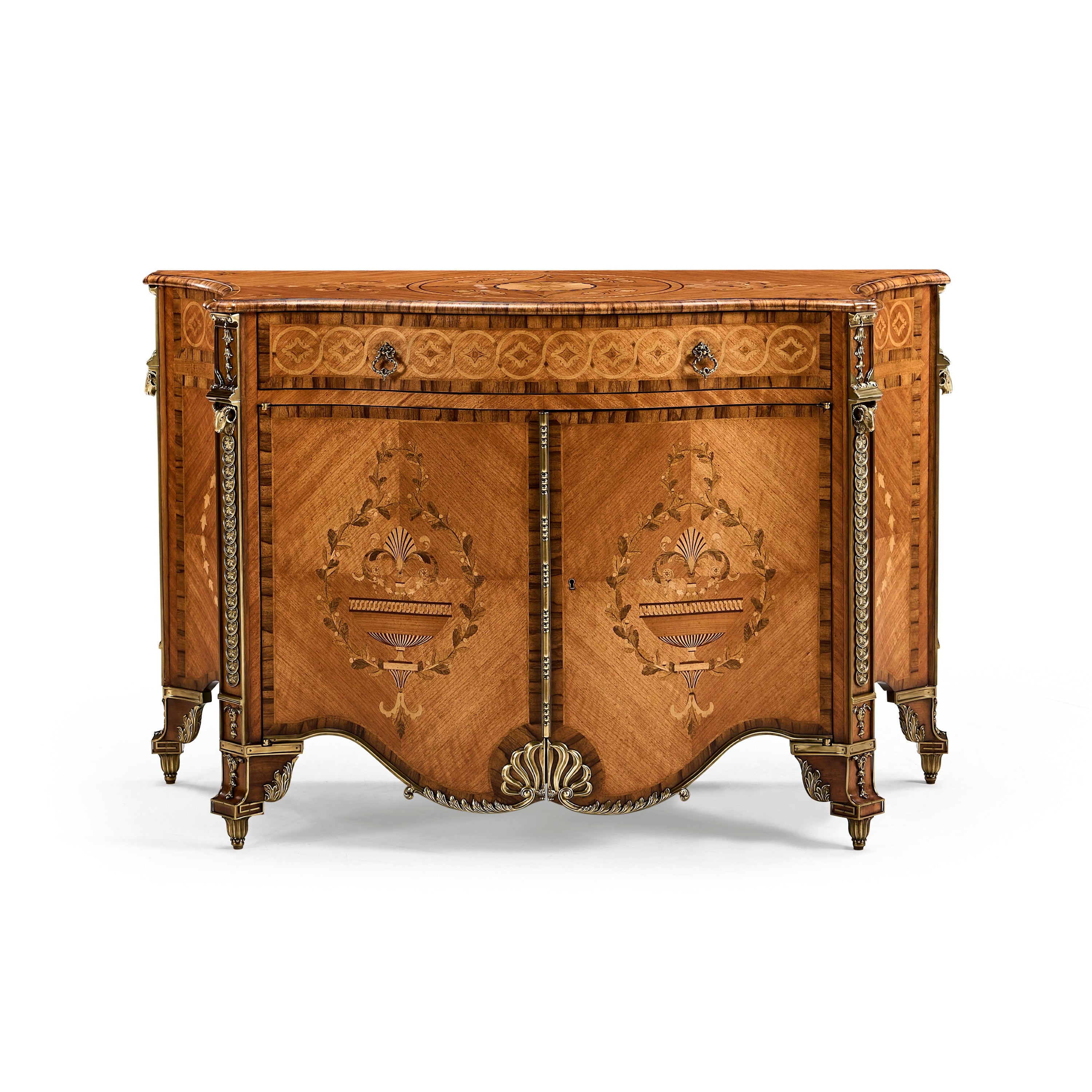 Jonathan Charles Chippendale Style Cabinet Chest Drawers