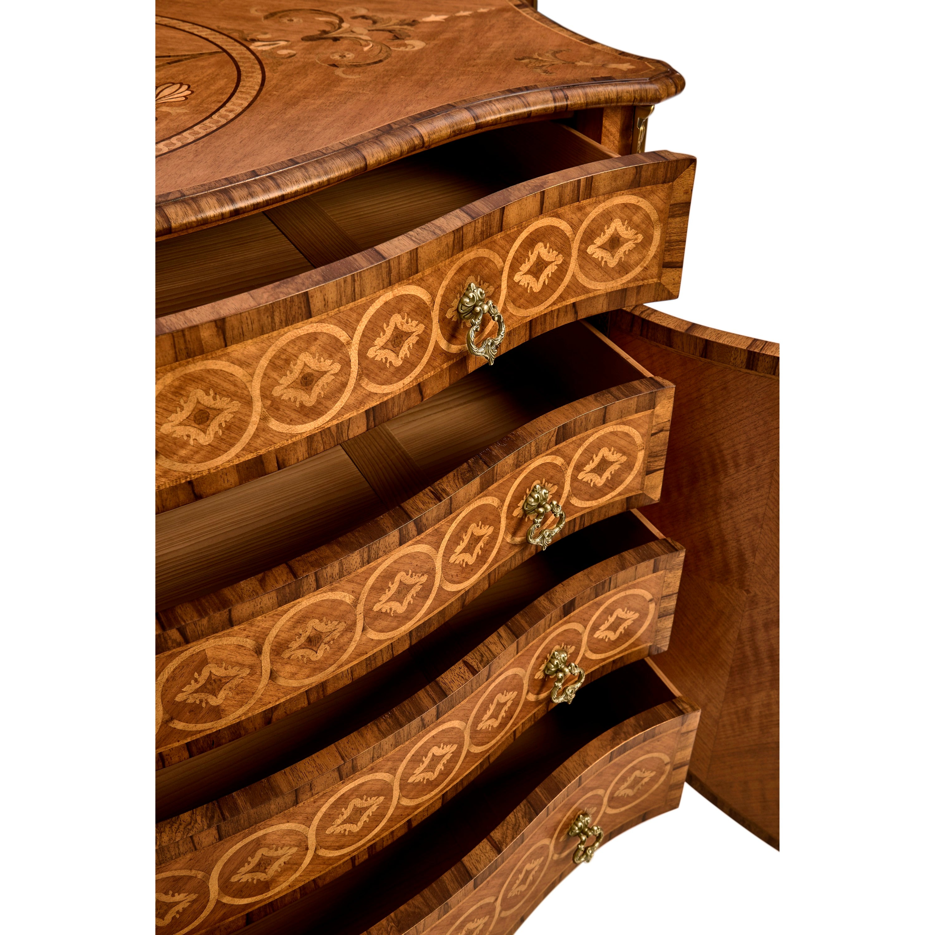 Jonathan Charles Chippendale Style Cabinet Chest Drawers