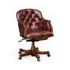 Jonathan Charles Chesterfield Style Mahogany Office Chair ( 494395-MAH-L016 )