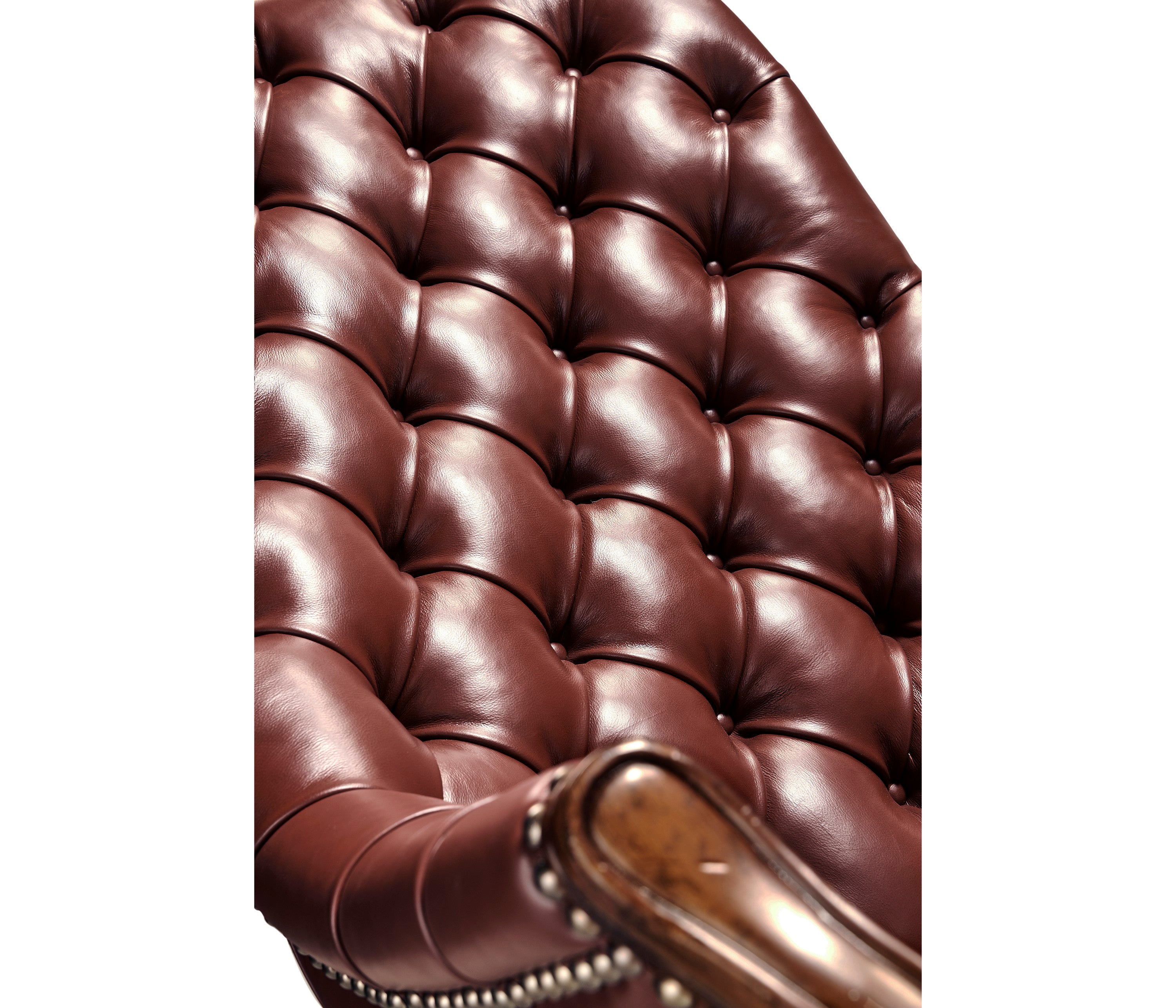 Jonathan Charles Chesterfield Style High Back Desk Chair ( 494396-MAH-L016 )