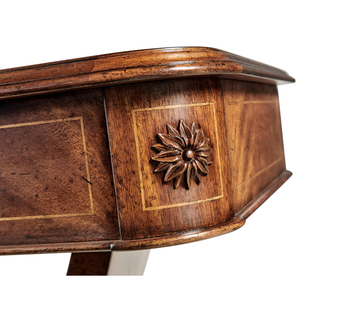 Jonathan Charles Biedermeier Crotch Walnut Side Table ( 494456-CWM )