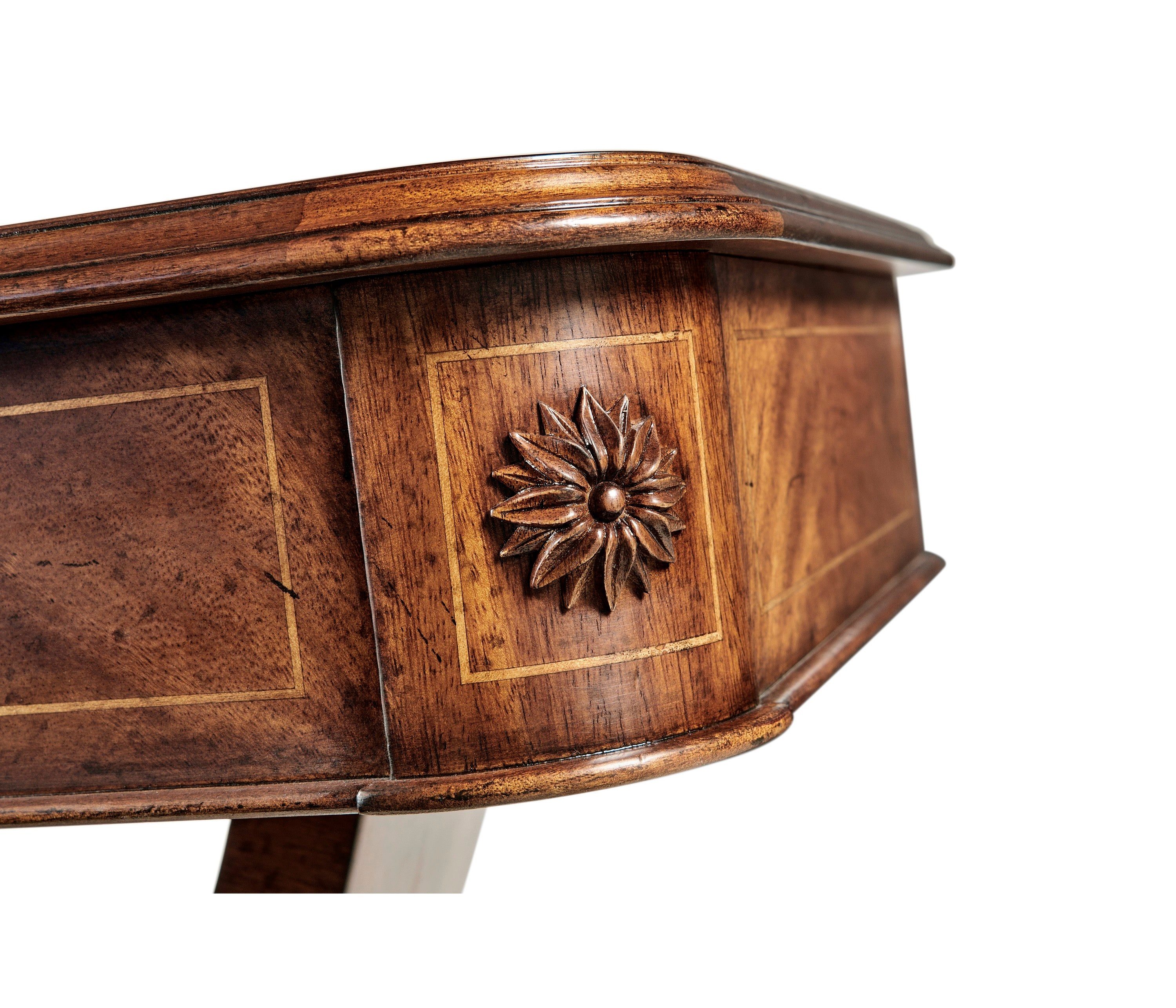 Jonathan Charles Biedermeier Crotch Walnut Side Table ( 494456-CWM )