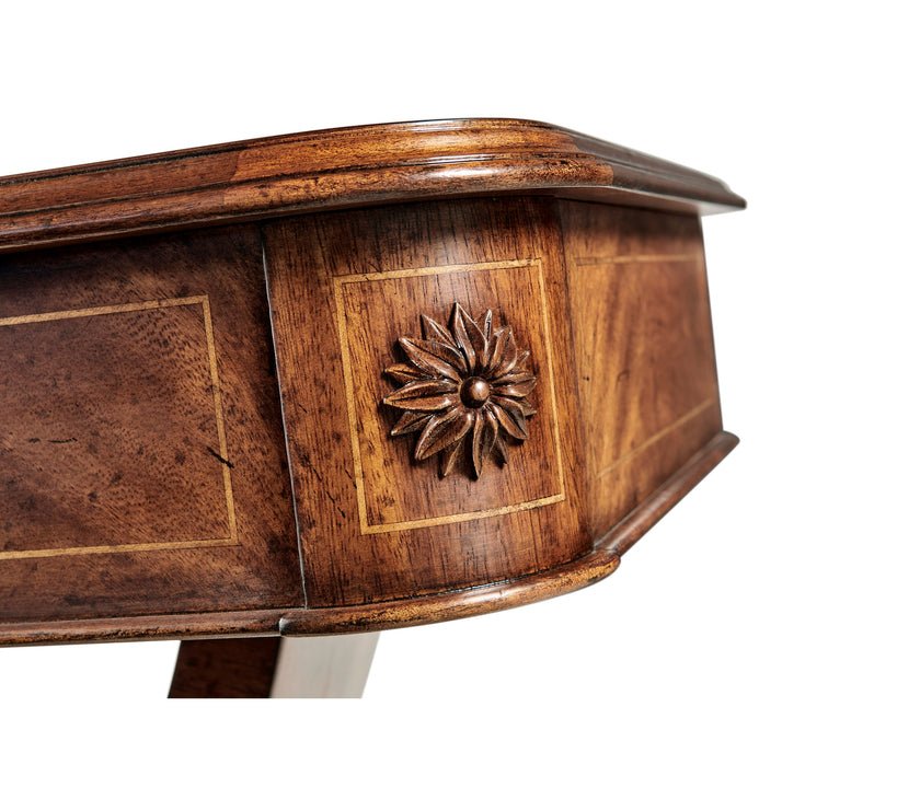 Jonathan Charles Biedermeier Crotch Walnut Side Table ( 494456-CWM )