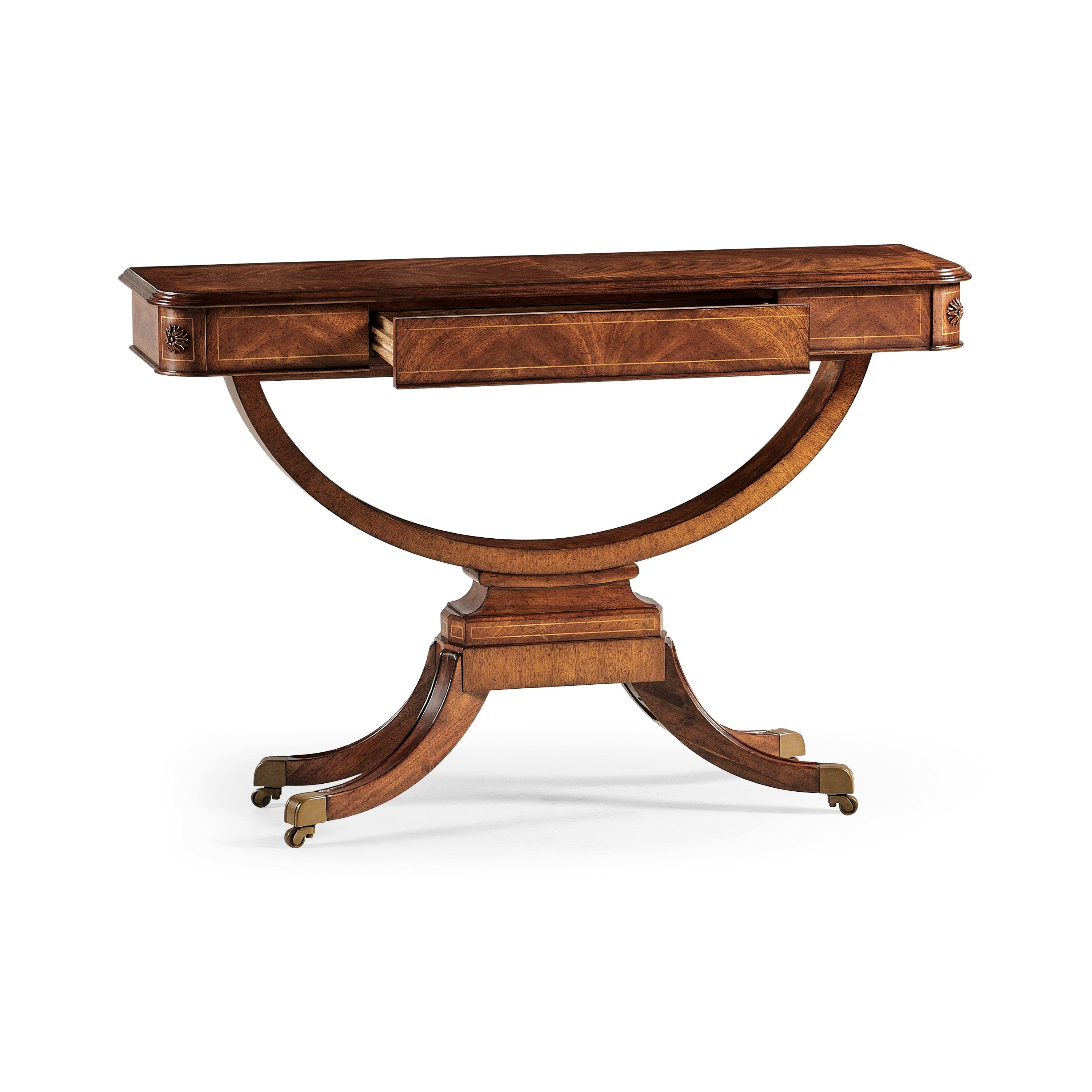 Jonathan Charles Biedermeier Crotch Walnut Side Table ( 494456-CWM )