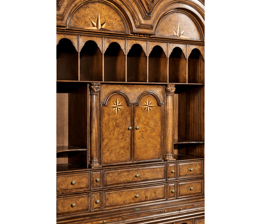 Jonathan Charles Queen Anne Cabinet w/ Mirrored Doors ( 494477-LRO )