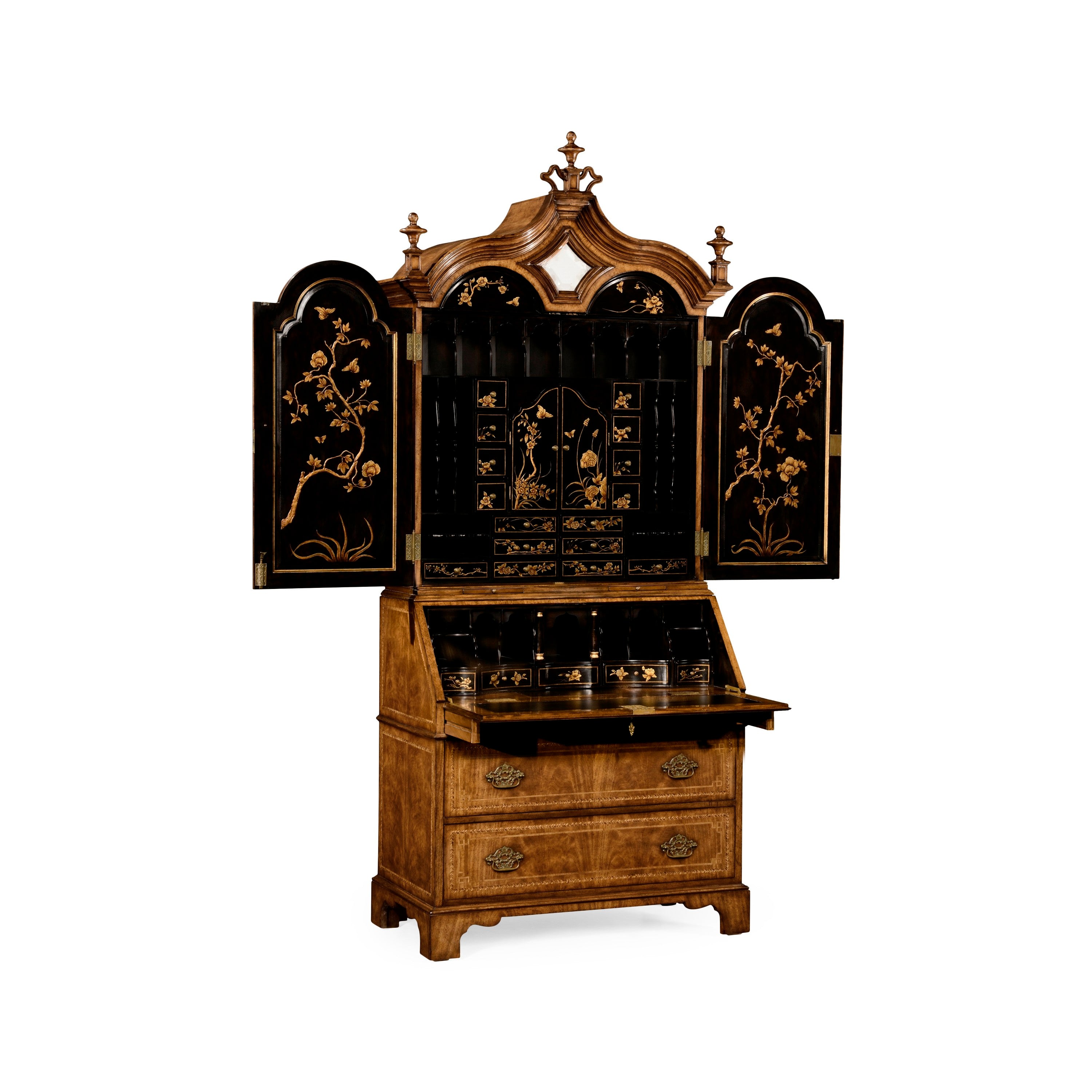 Jonathan Charles Queen Anne Chinoiserie Mirrored Doors ( 494482-CWM )