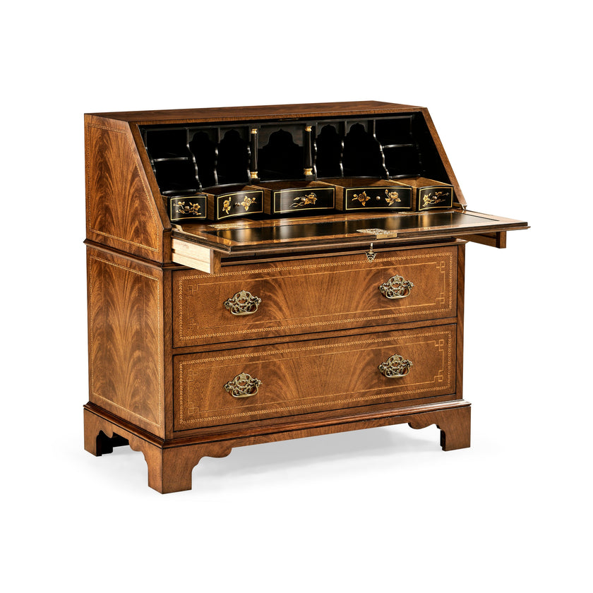 Jonathan Charles Queen Anne Fall Front Walnut Bureau ( 494558-CWM )
